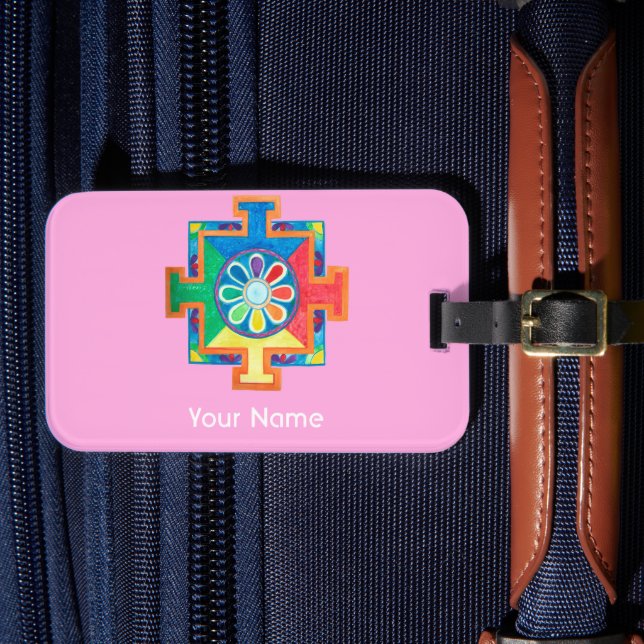 Étiquette À Bagage Mandala de création (Insitu Rectoal 4)