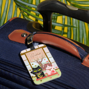 Étiquette À Bagage Maneki Neko Lucky Poiluna
