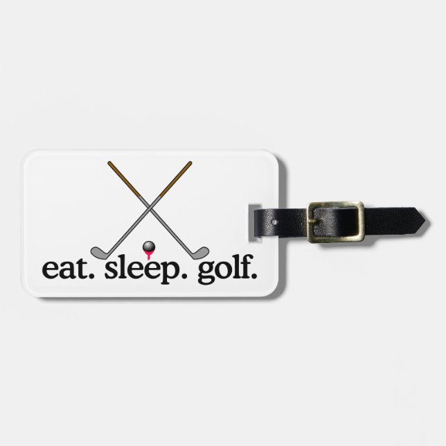 Étiquette À Bagage Mangez le golf de sommeil (Devant horizontal)