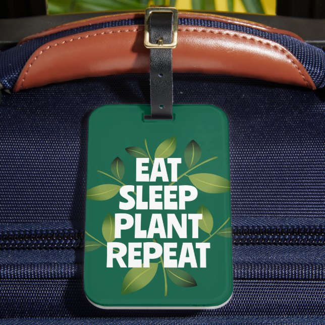 Étiquette À Bagage Mangez Plante de sommeil Répéter drôle jeu de jard (Insitu Rectoal 2)
