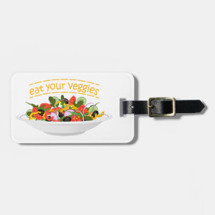 Étiquette À Bagage Mangez vos Légumes Citer salade fraîche mélange bo