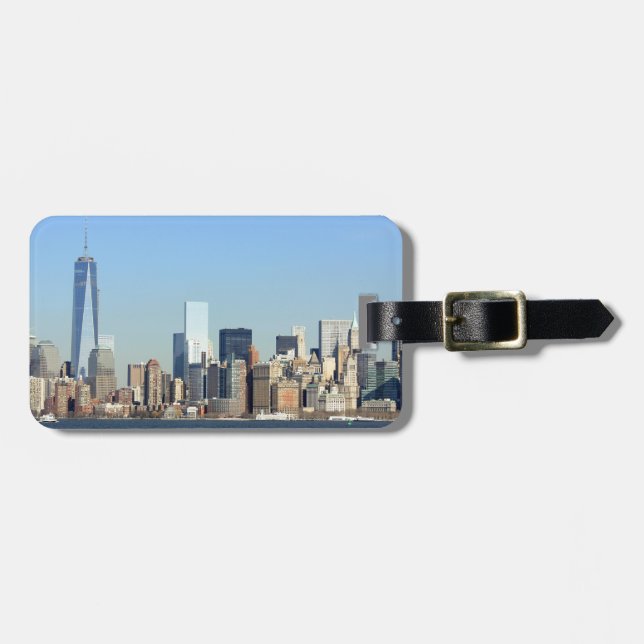 Étiquette À Bagage Manhattan Skyline New York City (Devant horizontal)