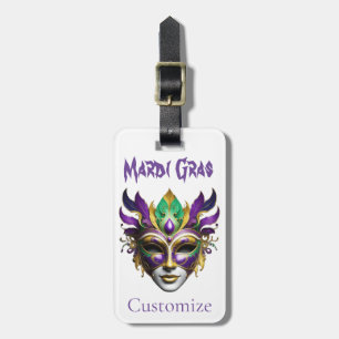 Étiquette À Bagage Mardi Gras Masque Thunder_Cove