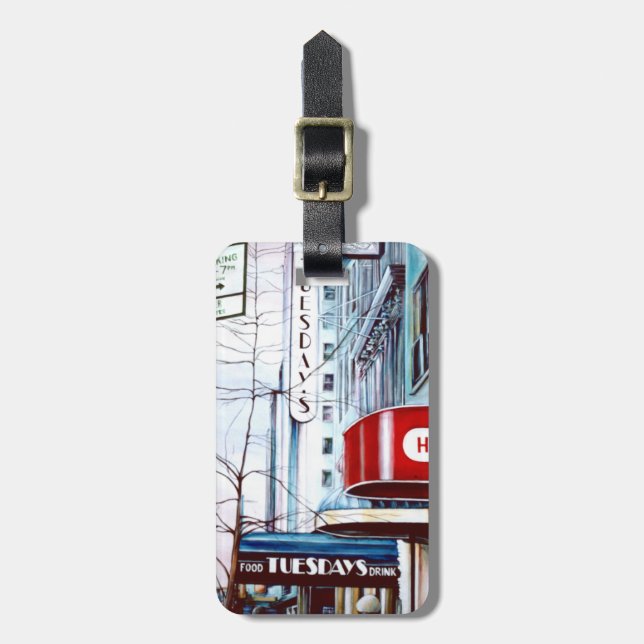 Étiquette À Bagage Mardi gras, numéro de bagage (Devant Vertical)