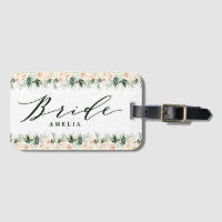 mariage de pêche floral brun + feuillage personnal