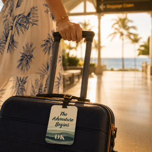 Étiquette À Bagage Mariage élégant de destination sur la plage de l'o