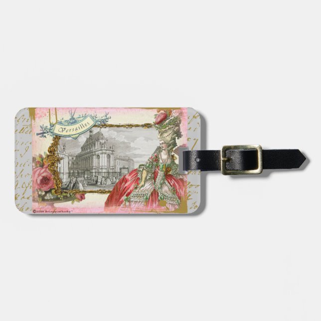 Étiquette À Bagage Marie Antoinette et étiquette faite sur commande (Devant horizontal)