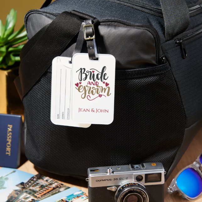 Étiquette À Bagage Mariée Et Salle Personnalisée (Recto & Verso)