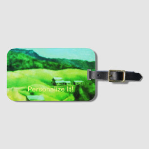 Étiquette À Bagage Marque bagage paysagère rurale