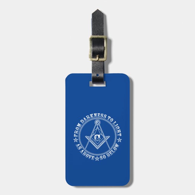 Étiquette À Bagage Marque bagage symbole de franc-maçonnerie (Devant Vertical)