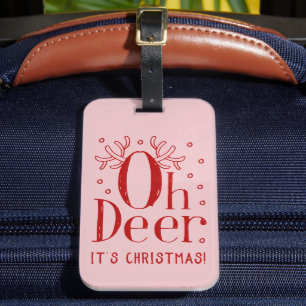 Étiquette À Bagage Marque de bagage d'illustration de cerf de Noël