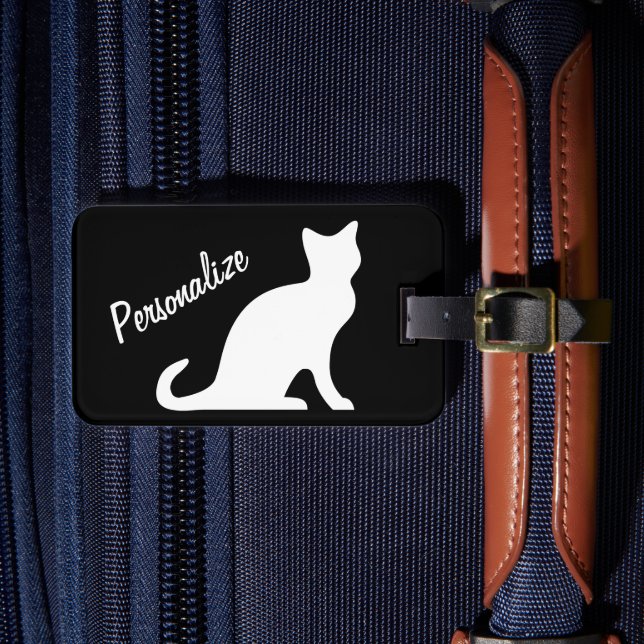 Étiquette À Bagage Marque de bagage personnalisée en silhouette de ch (Insitu Rectoal 4)