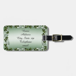 Étiquette À Bagage Marque de bagage shamrock irlandaise