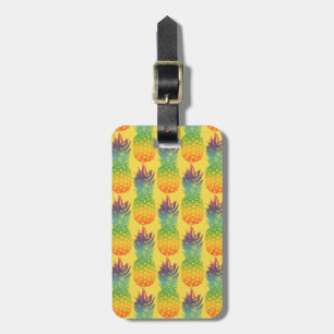 Étiquette À Bagage Marque voyage motif à ananas tropical