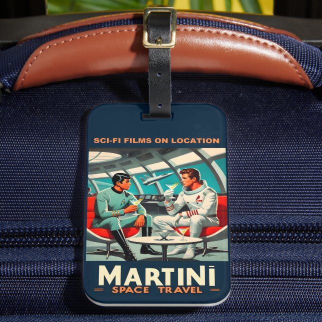 Étiquette À Bagage Martini Space Travel Poster Films Sci-Fi Dans L'Es (Insitu Rectoal 2)