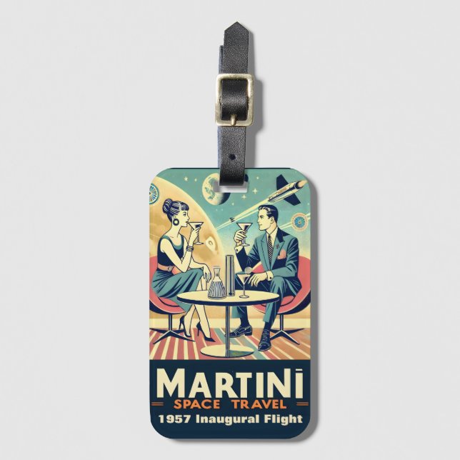 Étiquette À Bagage Martini Space Travel Posters Flight Crew  (Devant Vertical)
