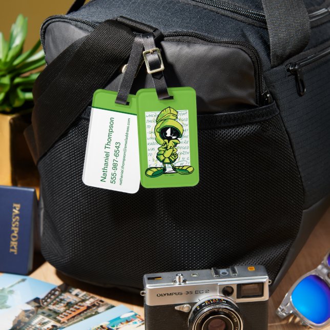Étiquette À Bagage MARVIN THE MARTIAN™ - Croquis (Recto & Verso)