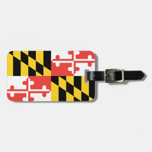Étiquette À Bagage Maryland Flag Numéro de bagage personnalisé