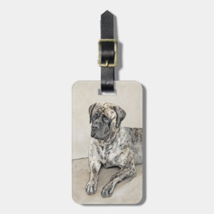 Étiquette À Bagage Mastiff anglais (Brindle) Peinture - Chien Art