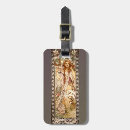 Étiquette À Bagage Maude Adams d'Alphonse Mucha comme Jeanne d'Arc