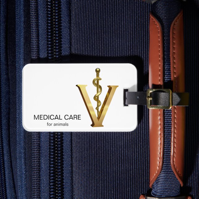 Étiquette À Bagage Médecine vétérinaire Asclepius Vet Elegant Or V (Insitu Rectoal 4)