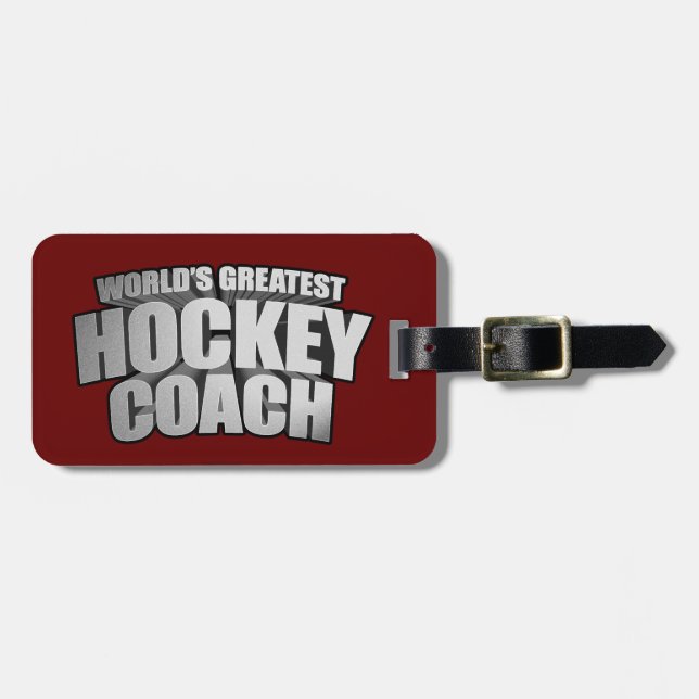 Étiquette À Bagage Meilleur bagage d'entraîneurs de hockey du monde (Devant horizontal)