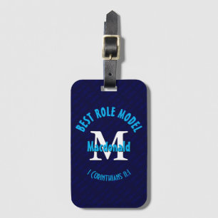 Étiquette À Bagage MEILLEUR RÔLE MODÈLE Mère personnalisée Père Ensei