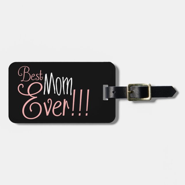 Étiquette À Bagage Meilleure Maman Jour des Mères (Devant horizontal)