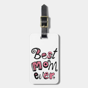 Étiquette À Bagage Meilleure Maman Texte Design