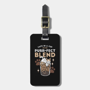 Étiquette À Bagage Mélange Purr-Fect : Conception de café pour le caf