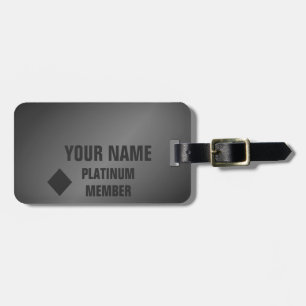 Étiquette À Bagage Membre personnalisable de platine