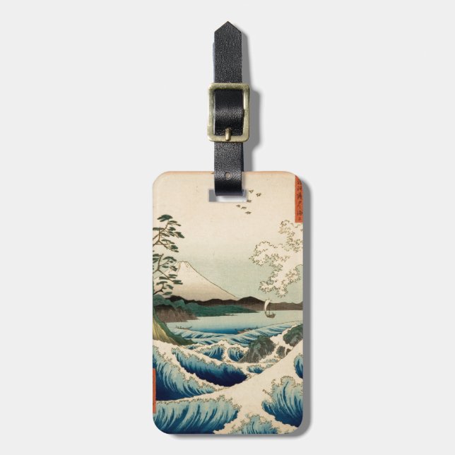 Étiquette À Bagage Mer japonaise de Satta Hiroshige Art (Devant Vertical)