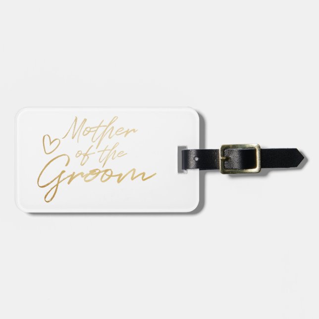 Étiquette À Bagage Mère de la chambre - Mousse d'or (Devant horizontal)