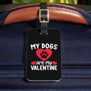 Étiquette À Bagage Mes Chiens Sont Mes Valentin Amoureux Des Animaux