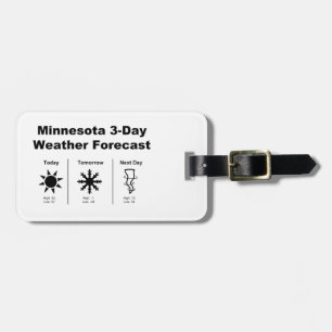 Étiquette À Bagage Météo du Minnesota