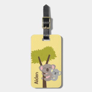 Étiquette À Bagage Mignon bébé koala et maman pour les enfants