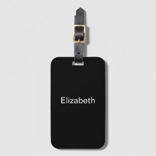 Étiquette À Bagage Mignon, Minimaliste Noir et Blanc Personnalisable