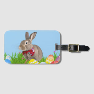 Étiquette À Bagage Mignonne Bunnyfor Pâques pour une humeur positive