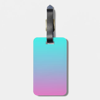 Étiquette À Bagage mignonne girly ombre mermaid rose turquoise aqua b