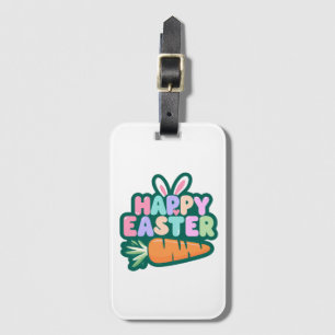 Étiquette À Bagage Mignonne lapin de Pâques pour une humeur positive