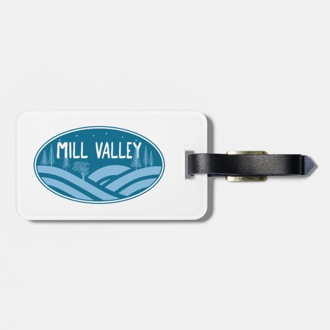 Étiquette À Bagage Mill Valley California Outdoor (Dos horizontal)