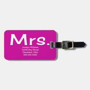 Étiquette À Bagage Mme Luggage Tag