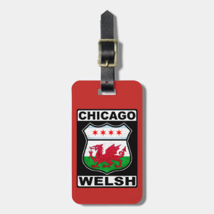 Étiquette À Bagage Modèle de balise de bagage américain de Chicago We