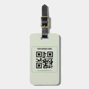 Étiquette À Bagage Modèle de nom commercial de code QR personnalisé