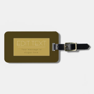Étiquette À Bagage Modèle de texte élégant et modifiable Or vintage