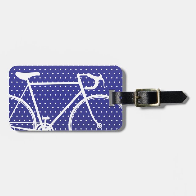 Étiquette À Bagage Modèle d'étiquette de sac de voyage à vélo (Devant horizontal)