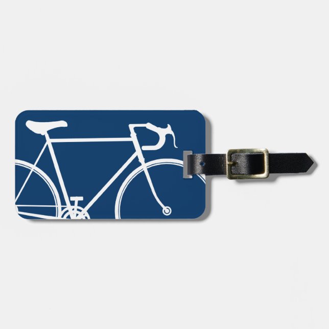Étiquette À Bagage Modèle d'étiquette de sac de voyage de bicyclette (Devant horizontal)