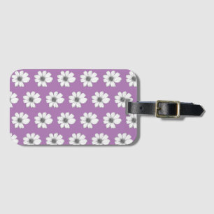 Étiquette À Bagage Modèle floral violet