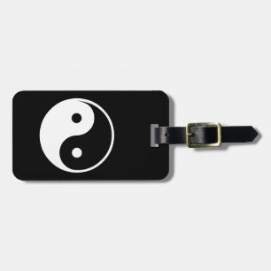 Étiquette À Bagage Modèle noir et blanc d'illustration de Yin Yang