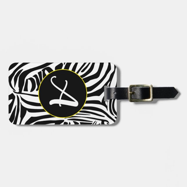 Étiquette À Bagage Modèle Zebra (Devant horizontal)